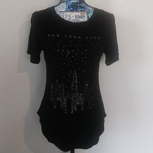 NWT Old Navy embellished New York City shirt Size XS